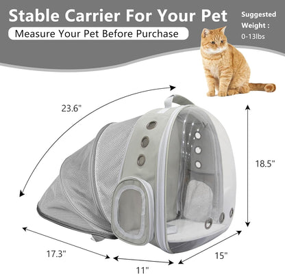 Adventure Awaits! 🐾✨ Get your furry friend ready for hiking, traveling, and camping with our Expandable Bubble Cat Backpack Carrier! Perfect for big cats! 🐱💼 #PetTravel #CatLovers #AdventurePets