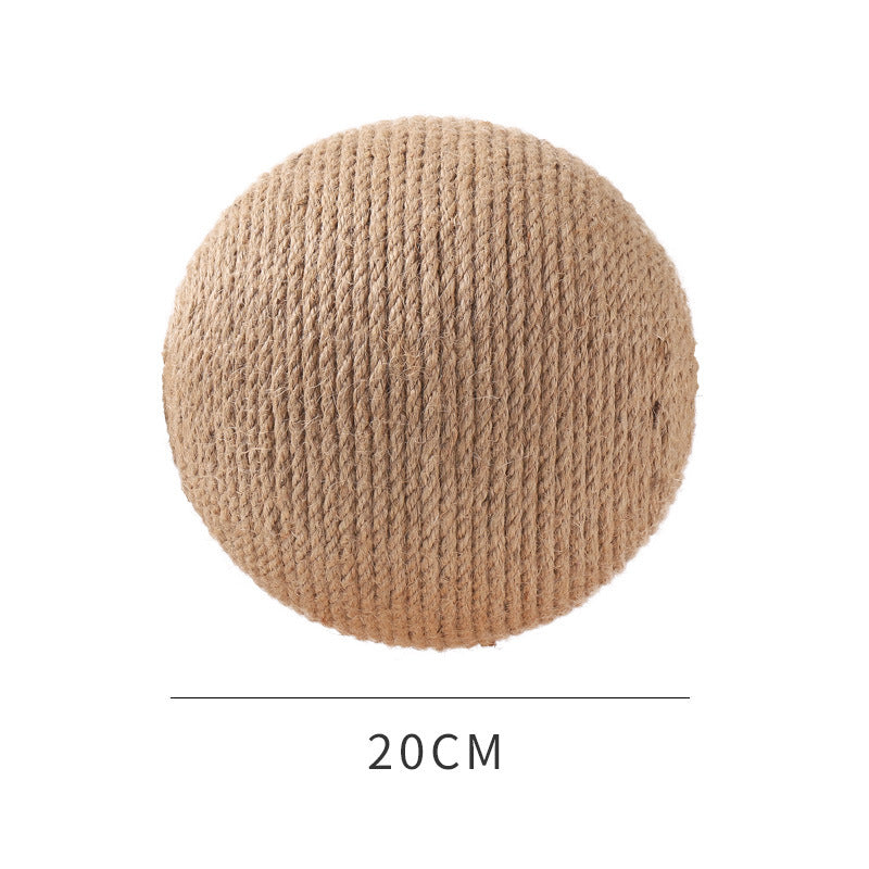 Cat Scratcher Sisal Rope Ball Cat Scratching Post Wood Stand Anti-Scratch Toy for Cats