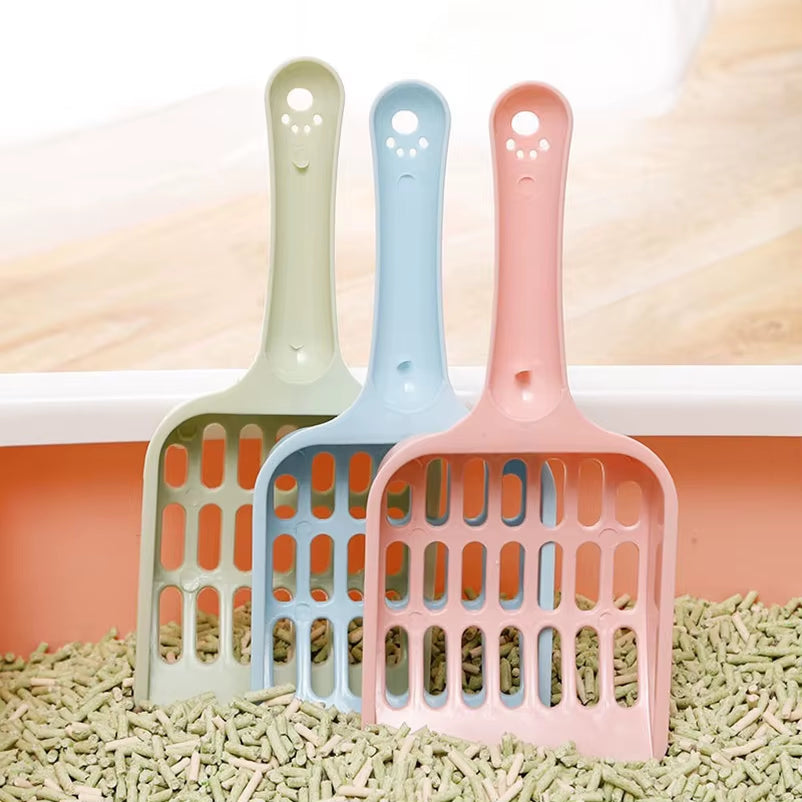 Pet Cat Litter Shovel New Candy Color High Value Handle Cat Toilet Small Shovel Cat Cleaning Supplies