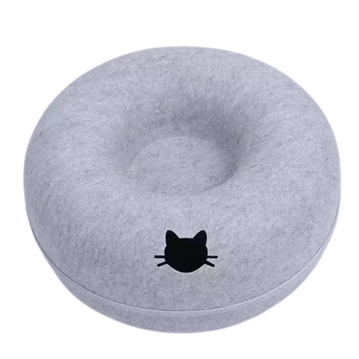 Cozy 2-in-1 Donut Bed & Play Tunnel for Cats – Perfect Hideaway & Interactive Fun! 🐾✨
